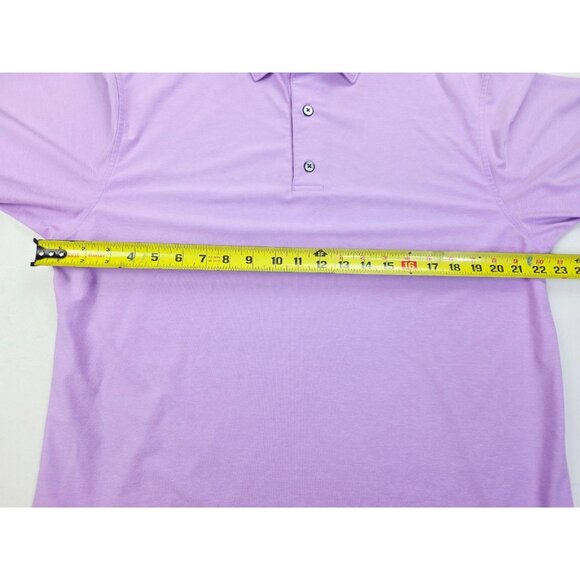 Footjoy Size Medium Mens Lavender Short Sleeve Embroidered Neck Logo Polo - Picture 3 of 10